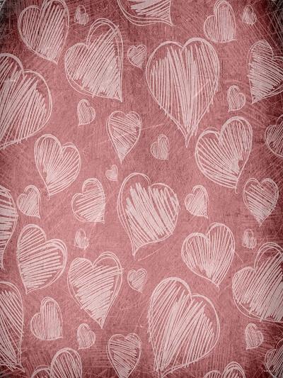 Katebackdrop：Kate Retro Pink Backdrop Love Heart Backdrop for Valentine's Day
