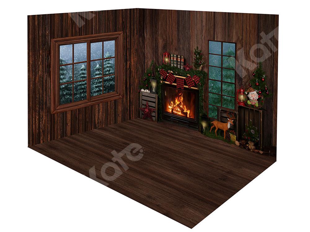 Kate Weihnachten Wald Holz Zimmer mit Kamin Zimmer