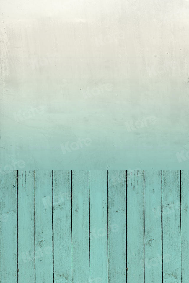 Kate Kombibackdrops Ombre  blau Holz Hintergrund - Kate Backdrop.de