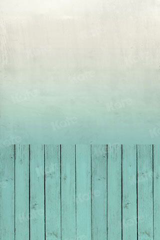 Kate Kombibackdrops Ombre  blau Holz Hintergrund - Kate Backdrop.de