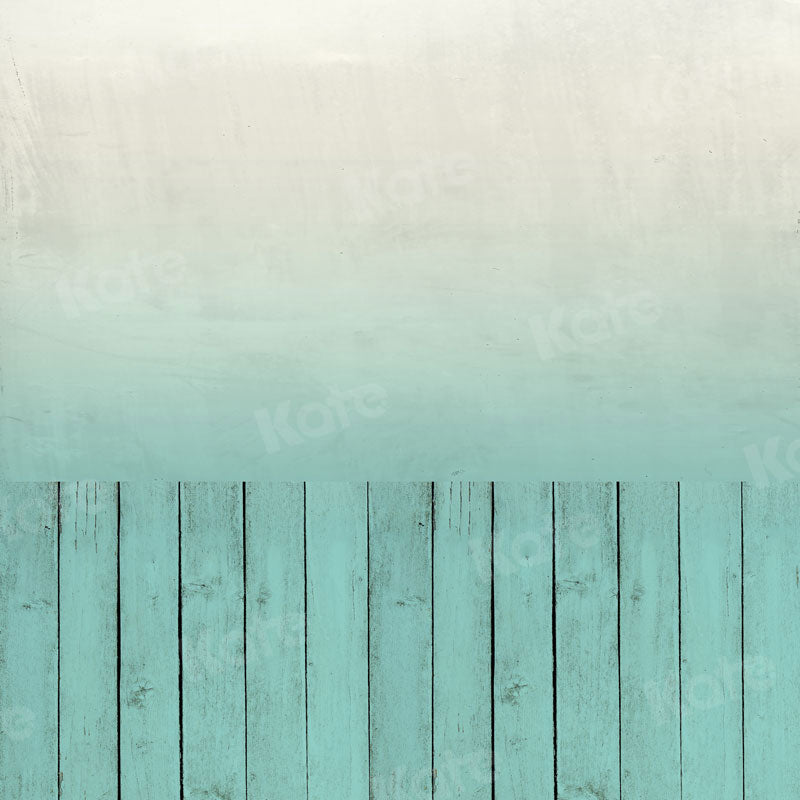 Kate Kombibackdrops Ombre  blau Holz Hintergrund - Kate Backdrop.de