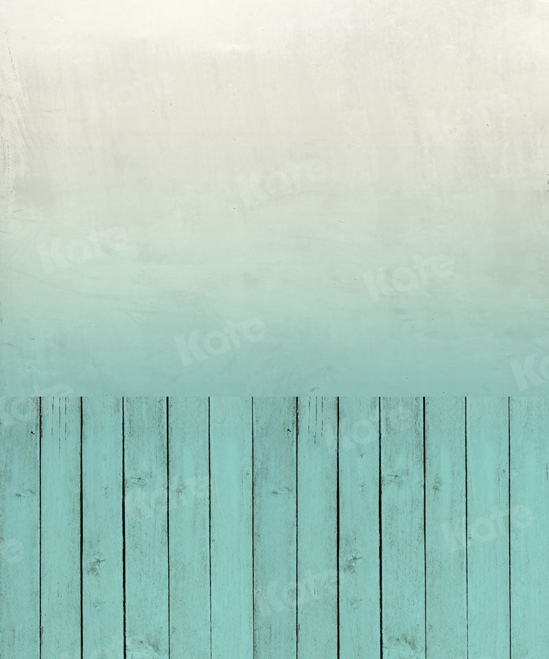 Kate Kombibackdrops Ombre  blau Holz Hintergrund - Kate Backdrop.de