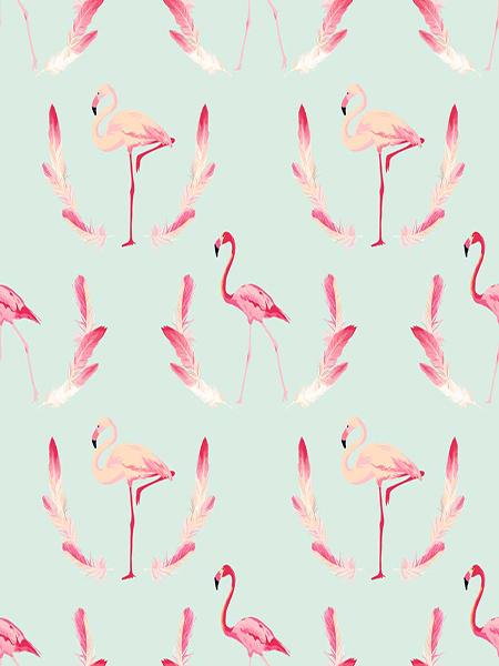 Katebackdrop：Kate Light Blue Backdrops Pink Flamingo for Baby Background