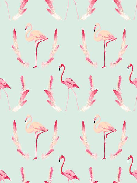 Katebackdrop：Kate Light Blue Backdrops Pink Flamingo for Baby Background