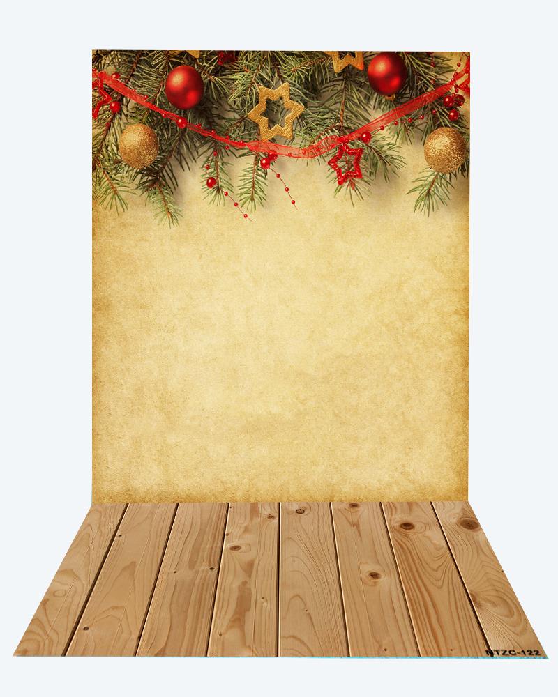 Katebackdrop：Kate Christmas Texture backdrop + wood floor mat