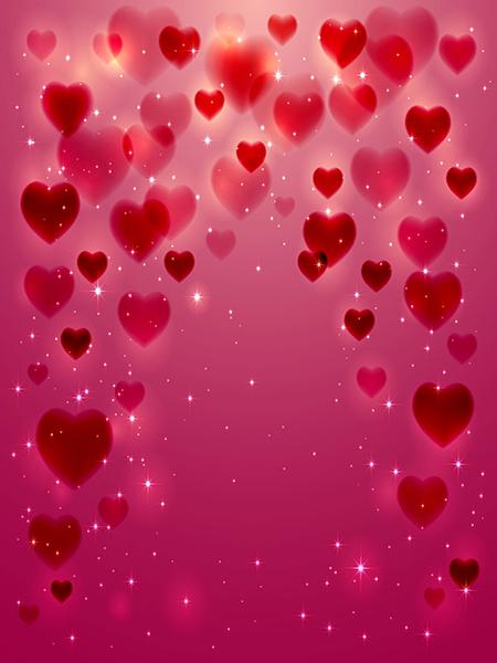 Katebackdrop：Kate Valentine's Day Pink Heart Photography Backdrop Shiny Photo Studio Props