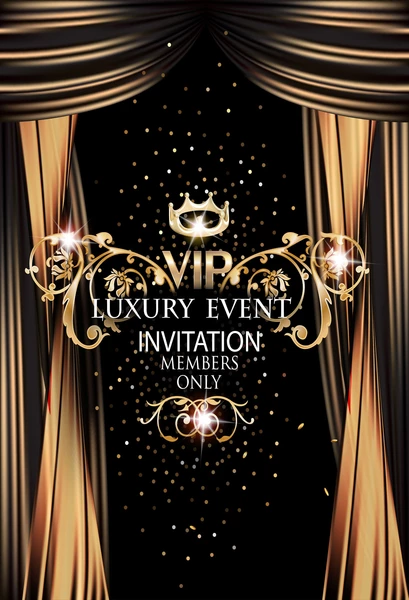 Kate Goldener Vorhang Vip Luxury Event Party-Hintergrund