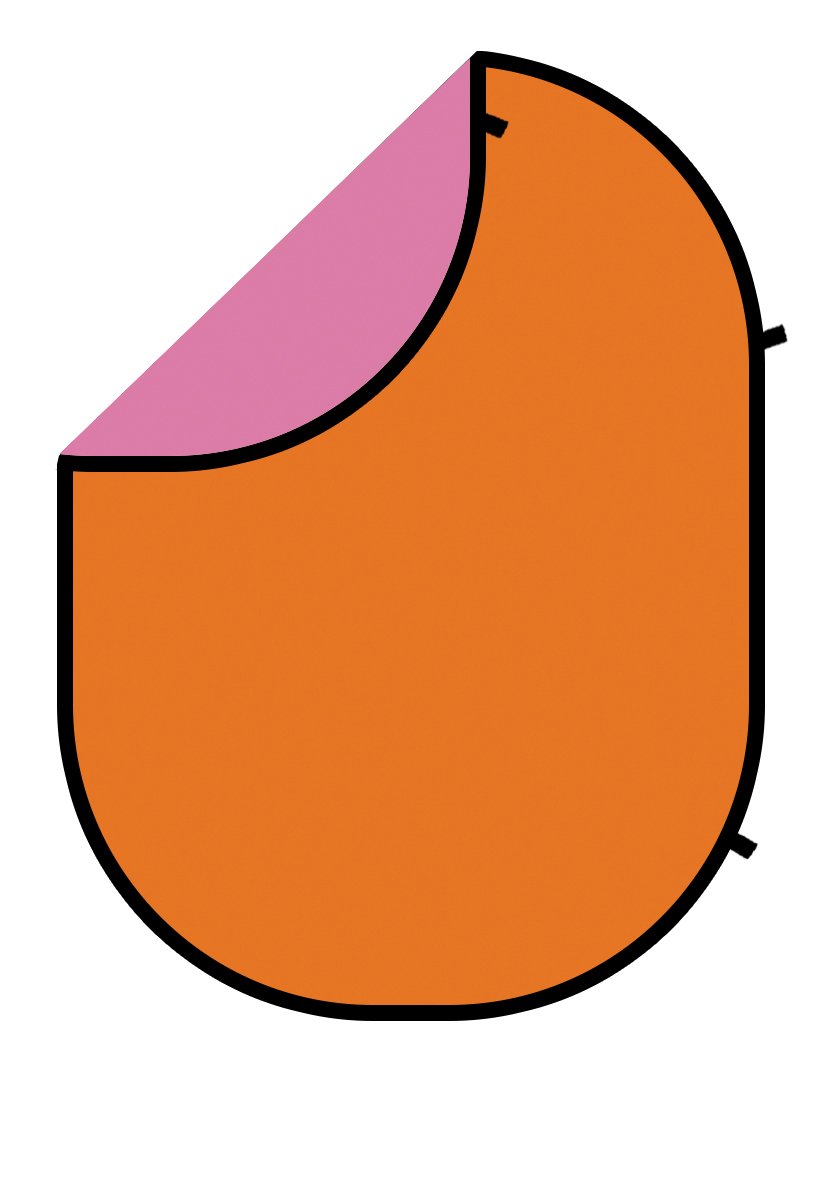 Kate einfarbig Rosa / orange  Falthintergrund fotografie 5x6.5ft(1.5x2m)