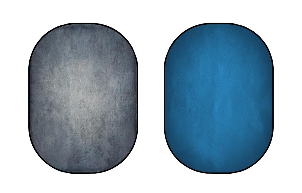 Kate Abstrakte graugrüne / abstrakte königsblaue Falthintergrund fotografie 1.5 x 2 m