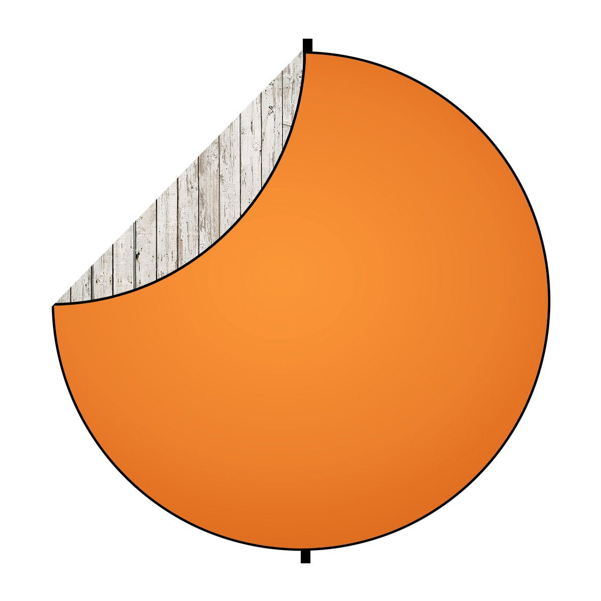Kate Weißes Holz / Orange abstrakt rund gemischt Falthintergrund Doppelseitig für Babyfotografie 5X5ft(1.5x1.5m)
