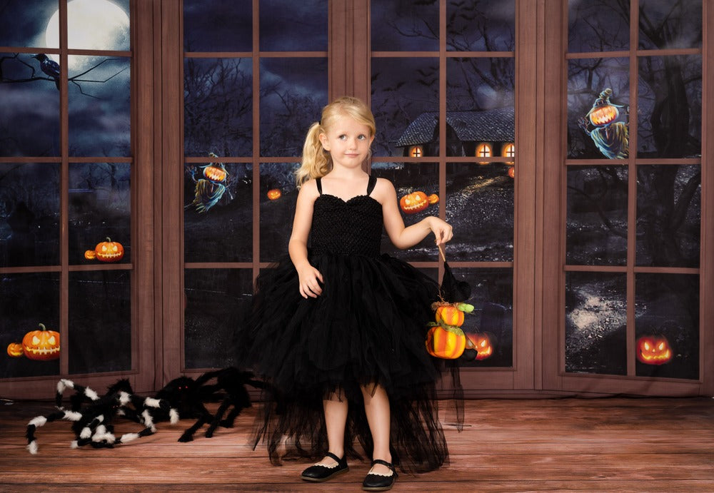 Kate Holz Fenster Halloween Hintergrund  von Chain Photography