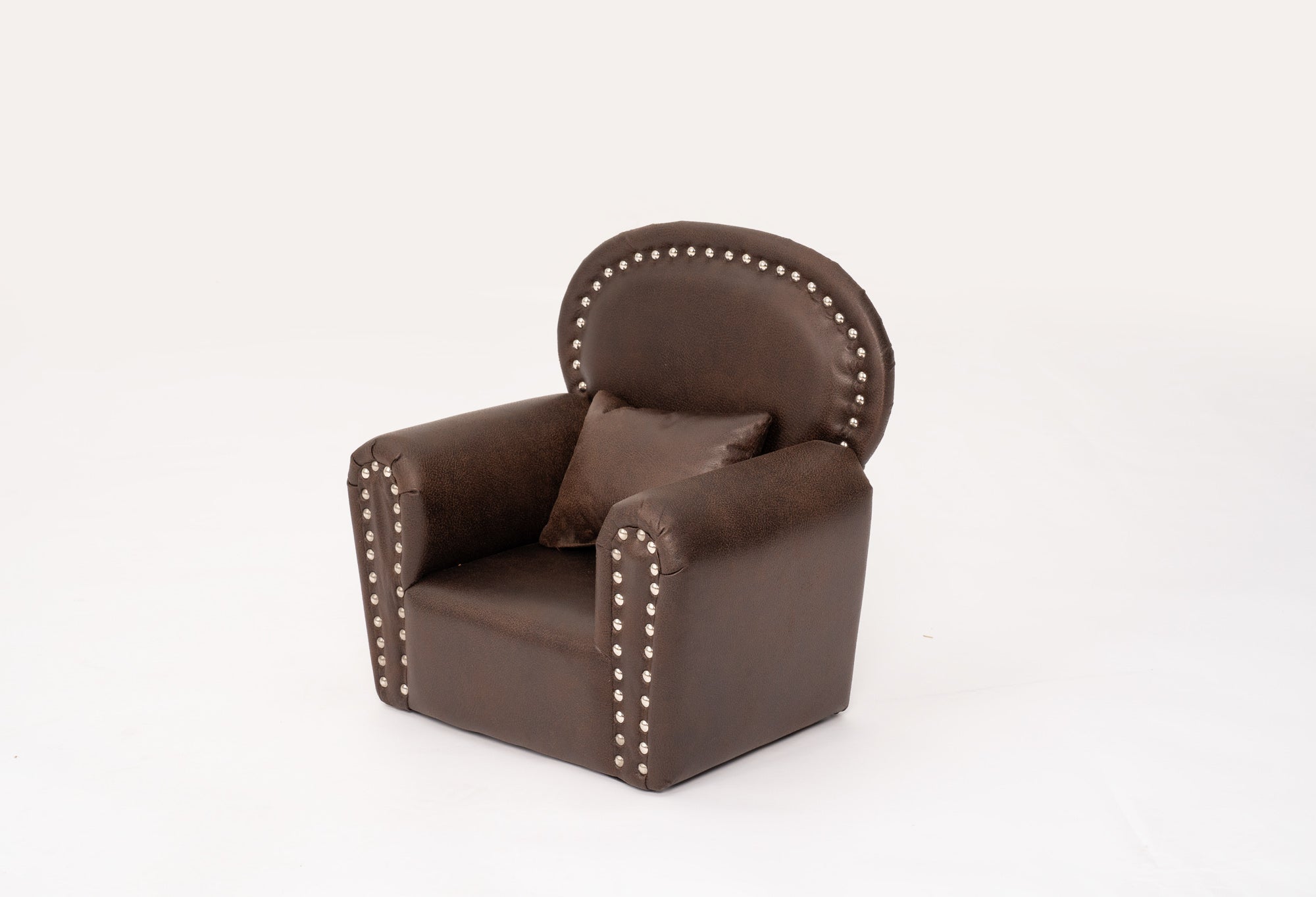 Kate Braunes Mini-Sofa mit Nieten Neugeborene Requisiten für Fotografie