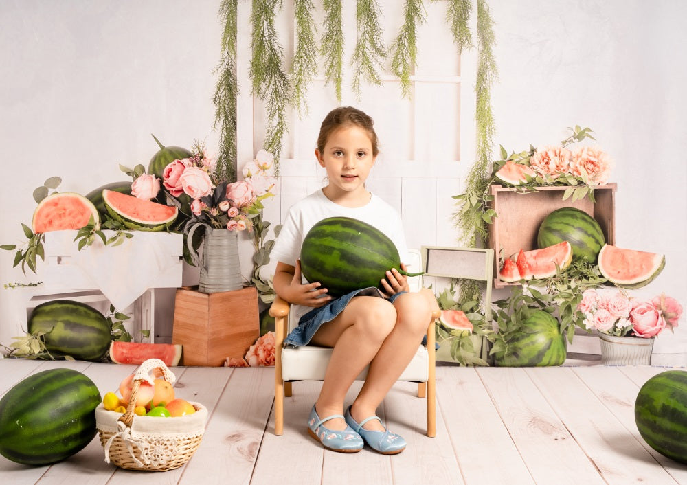 Kate Sommer Wassermelonen Zeit Hintergrund Entworfen von Jia Chan Photography