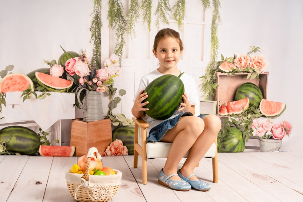 Kate Sommer Wassermelonen Zeit Hintergrund Entworfen von Jia Chan Photography - Kate Backdrop.de