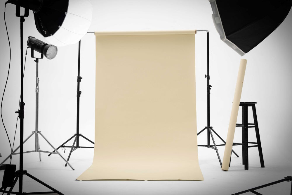 Kate Elfenbein Beige Nahtlose Papier Hintergrund für Fotografie - Kate Backdrop.de
