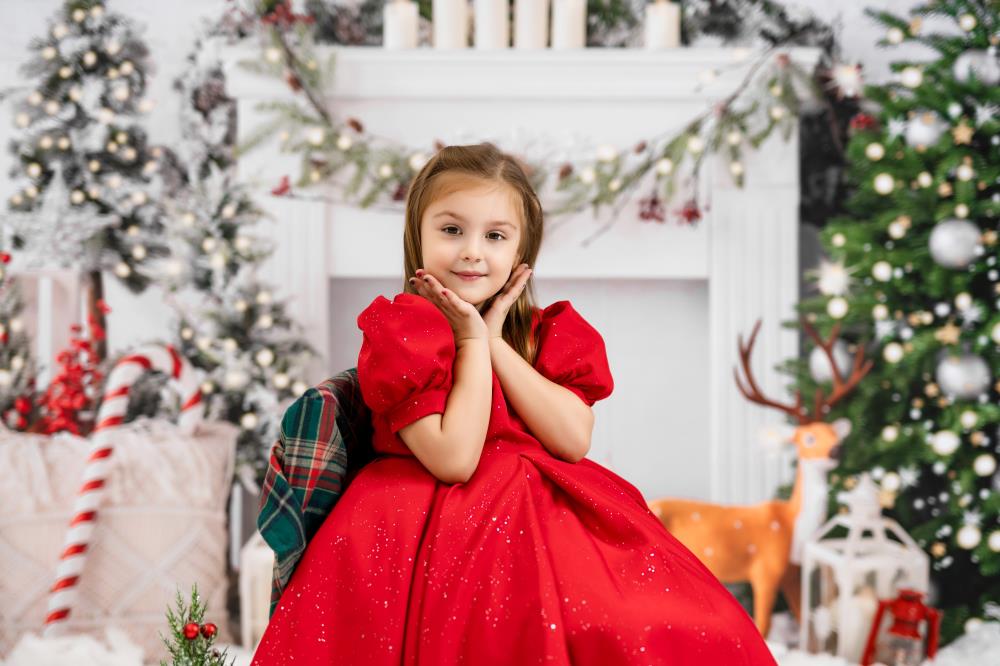 Kate Weihnachten Baum Elch Ziegel Kamin Hintergrund von Emetselch - Kate Backdrop.de