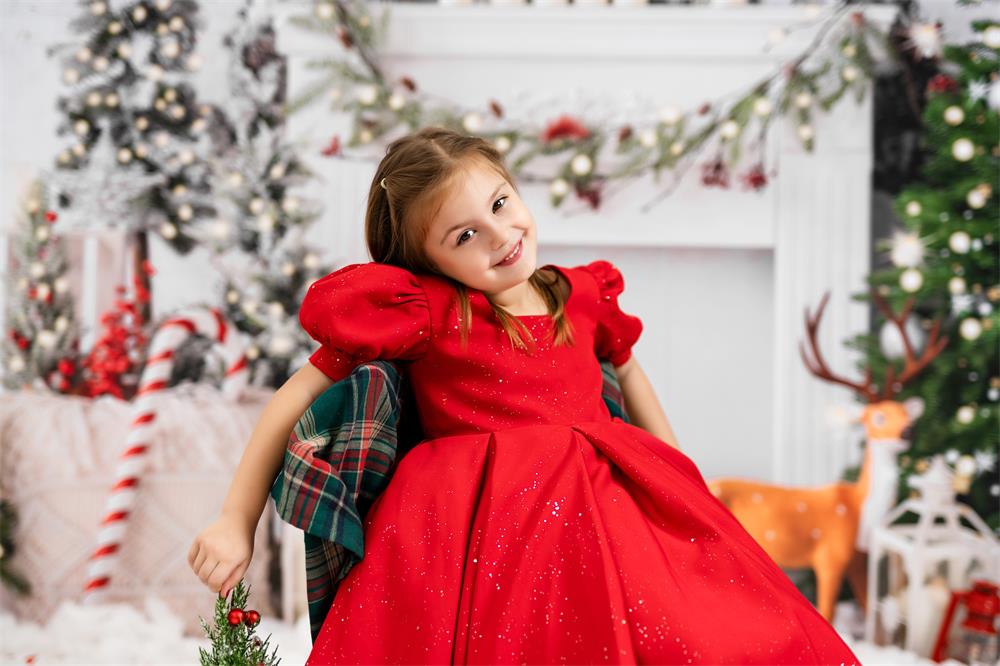 Kate Weihnachten Baum Elch Ziegel Kamin Hintergrund von Emetselch - Kate Backdrop.de