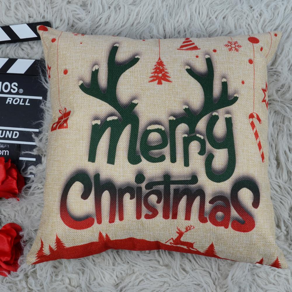 Katebackdrop：Pillow Cases Marry Christmas Pattern home decoration or photography Set of 4 (No Pillow)