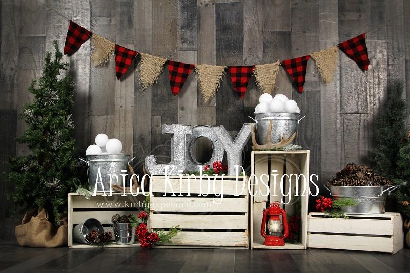 Kate Weihnachten Hintergrund Holz von Arica Kirby - Kate Backdrop.de