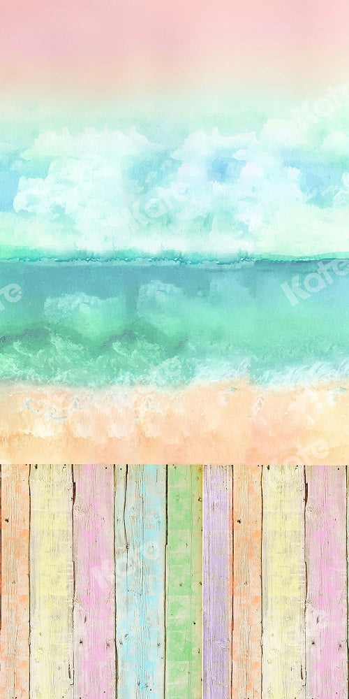 Kate Kombibackdrop Sommer Strand Holz Hintergrund