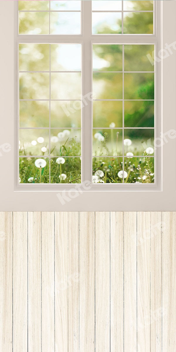 Kate Kombibackdrop Frühling Holz  Fenster Hintergrund