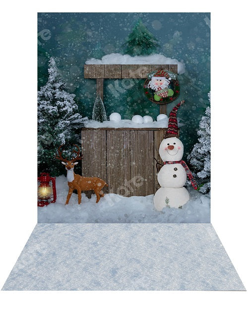 Kate Weihnachten Schneemann Hintergrund+Schneegummimatte