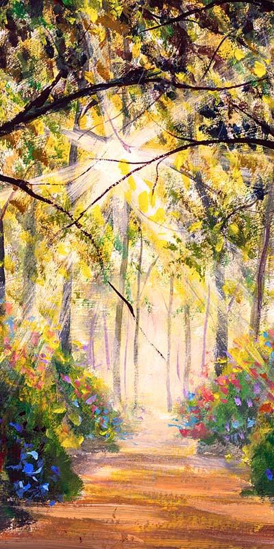 Kate Fine Art Hainpfad Frühling Herbst Hintergrund Landschaft  von GQ - Kate Backdrop.de