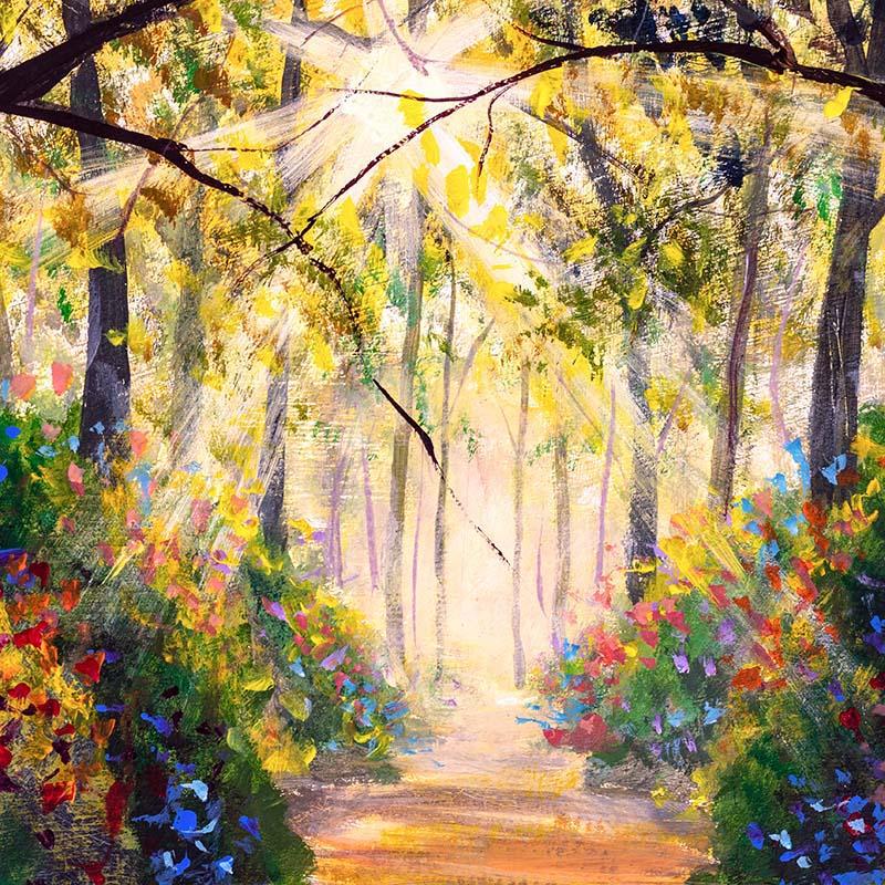 Kate Fine Art Hainpfad Frühling Herbst Hintergrund Landschaft  von GQ - Kate Backdrop.de