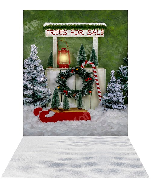 Kate Weihnachten Weihnachtsbaum Hintergrund+Schneegummimatte