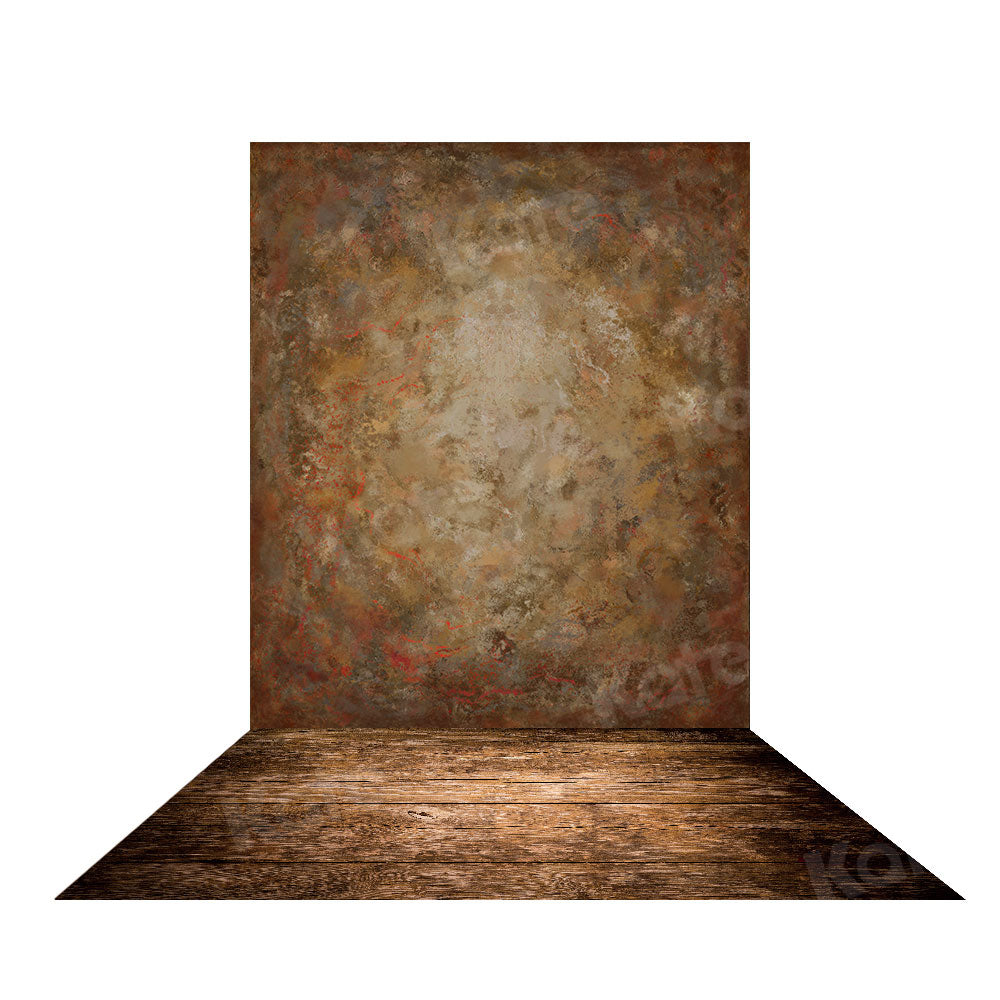 Kate  Abstrakter vintiger Hintergrund+Dunkelbraun Holz Bodenmatte  Gummimatte