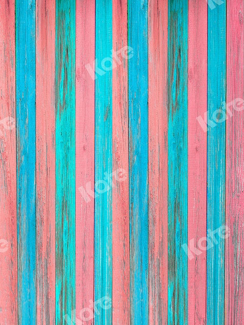 Kate Pink und Blau Holzhintergrund Holz Porträt - Kate Backdrop.de