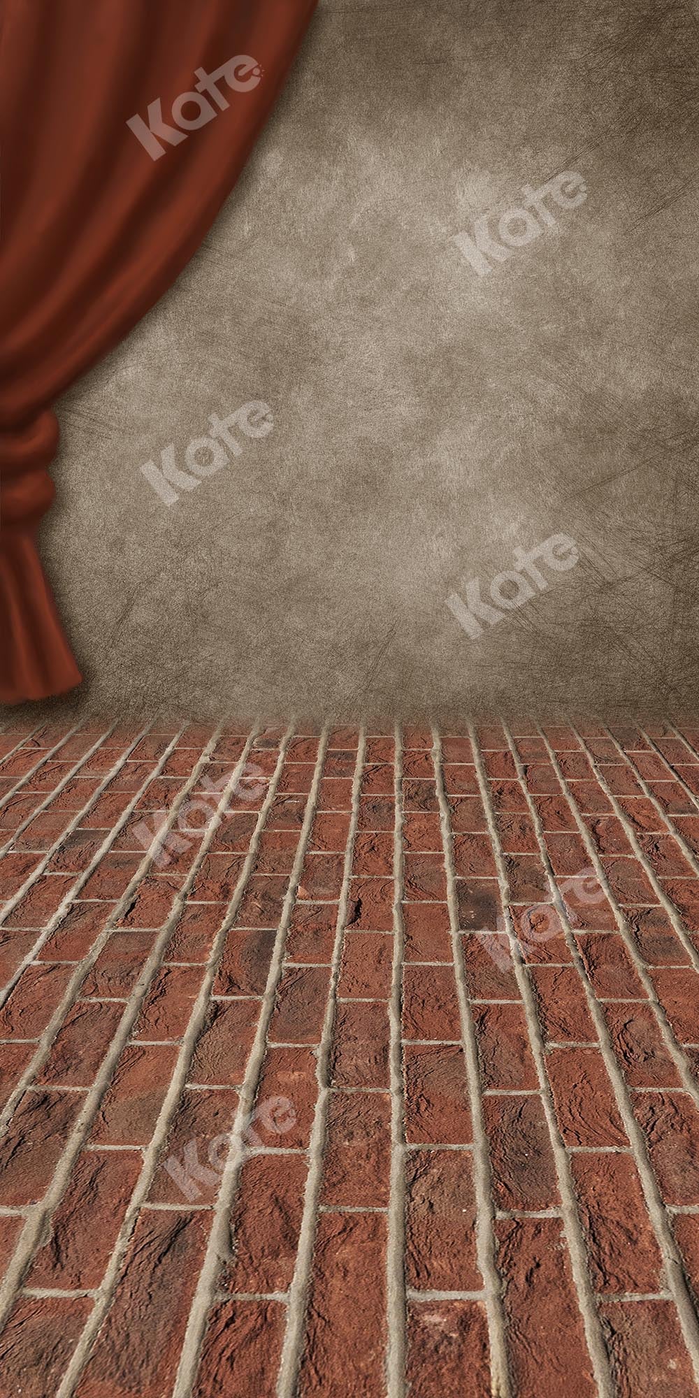 Kate Sweep Retro Bühne Ziegelboden Hintergrund Entworfen von Chain Photography