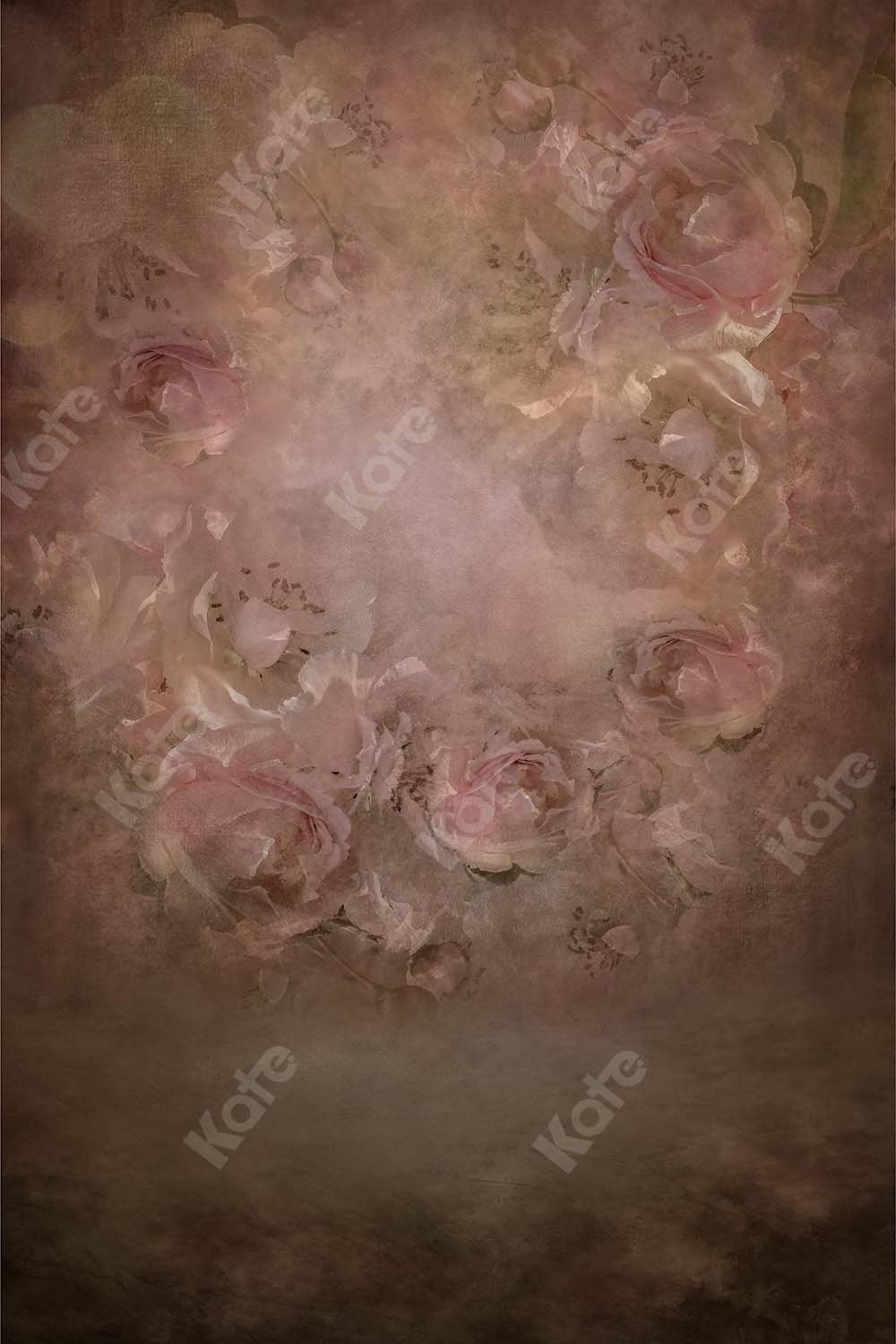 Kate Fine Art  Retro Blumen Rosen Hintergrund  von Kate