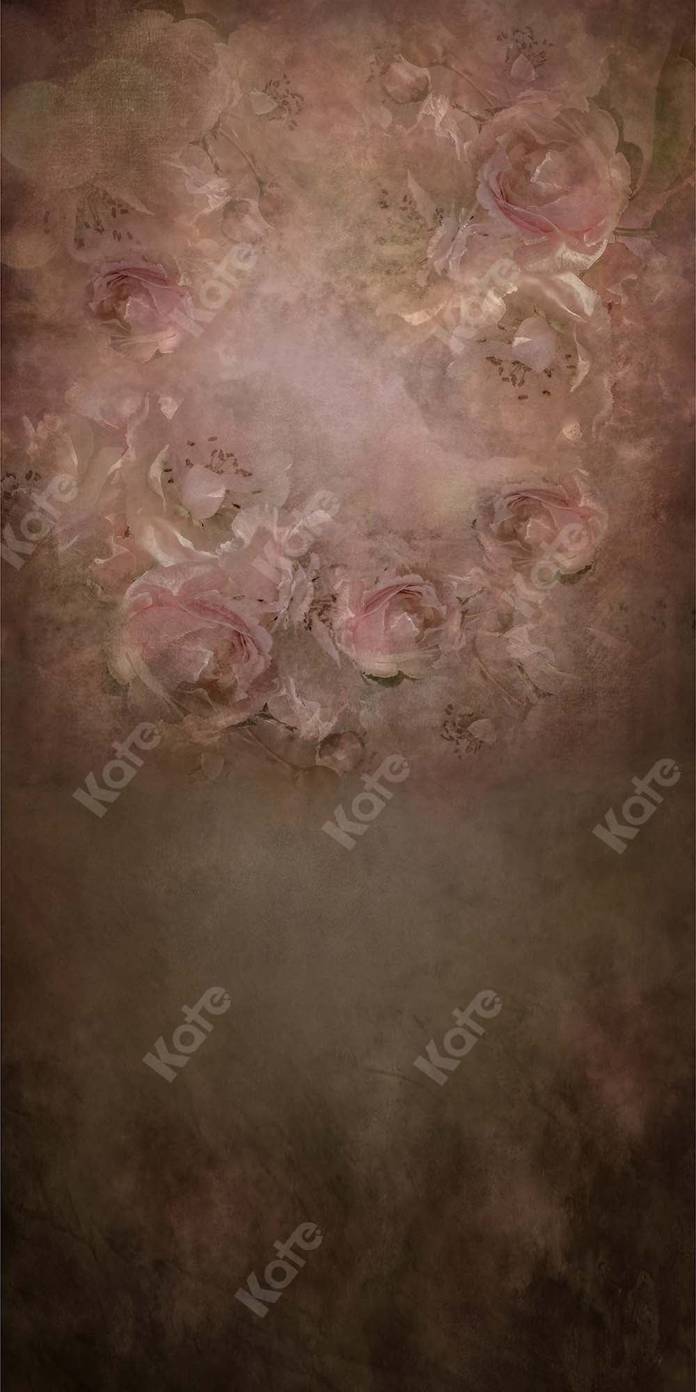 Kate Fine Art  Retro Blumen Rosen Hintergrund  von Kate