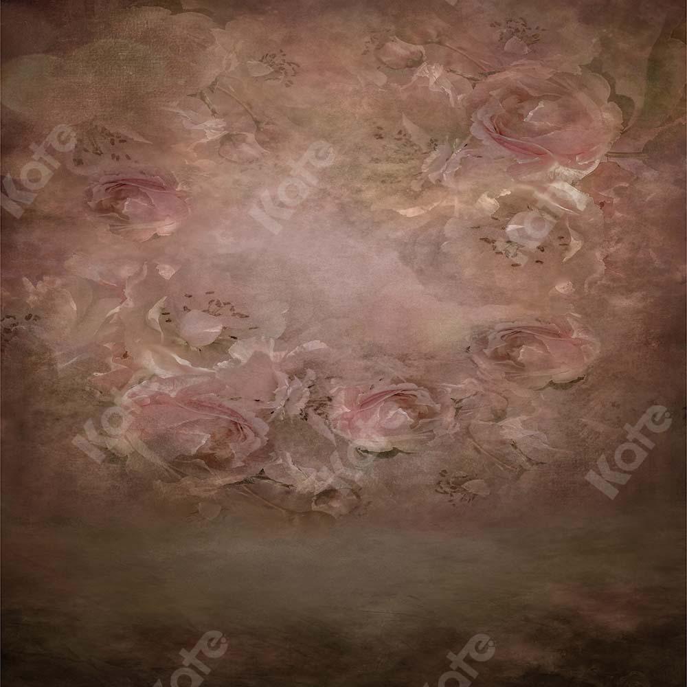 Kate Fine Art  Retro Blumen Rosen Hintergrund  von Kate