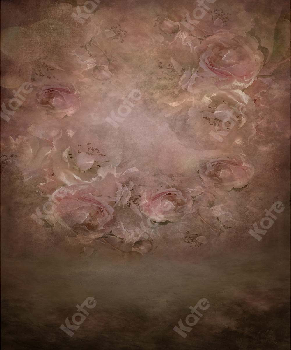 Kate Fine Art  Retro Blumen Rosen Hintergrund  von Kate