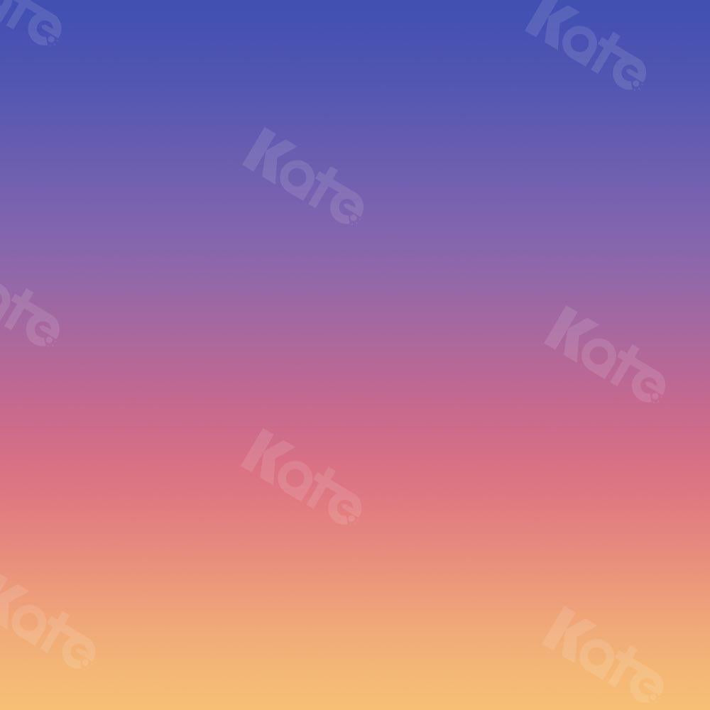 Kate Abstrakter Farbverlauf Blau zu Orange Hintergrund Ombre - Kate Backdrop.de