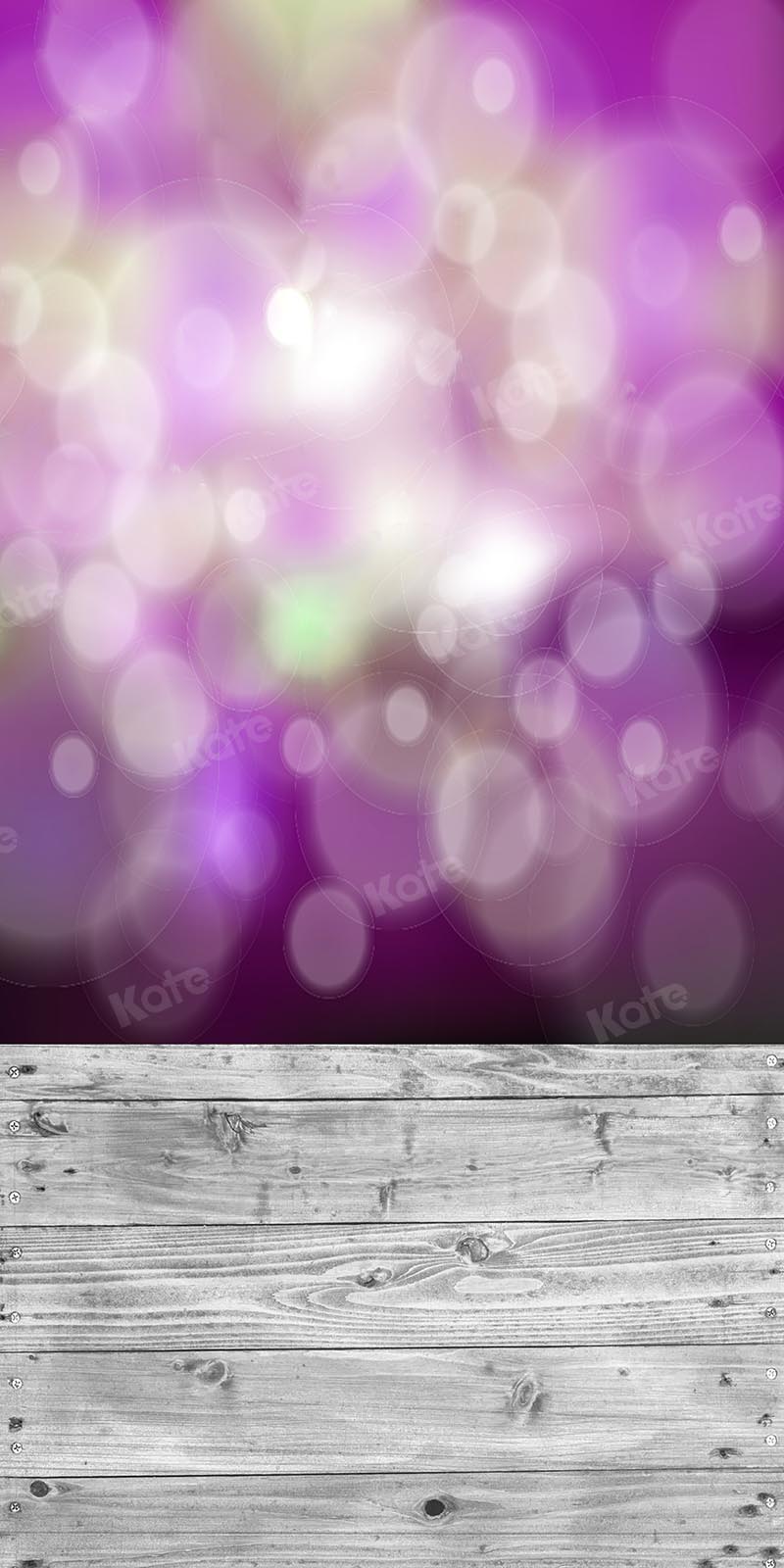Kate Kombibackdrop Lila Bokeh Hochzeit  Silberholz  Hintergrund