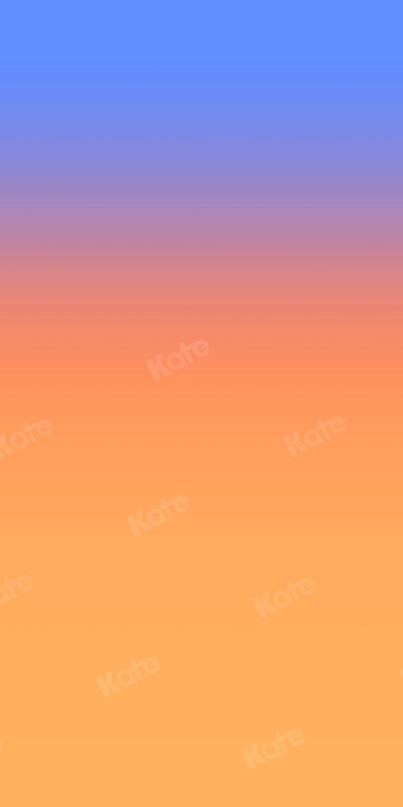 Kate Abstrakter blauer Farbverlauf-orange Hintergrund Ombre