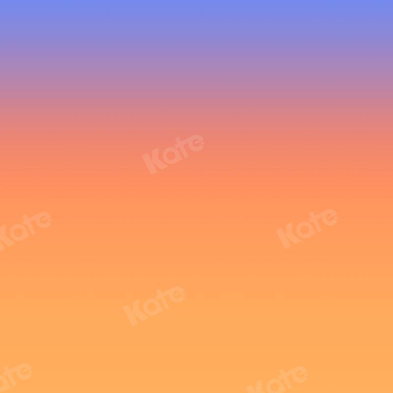 Kate Abstrakter blauer Farbverlauf-orange Hintergrund Ombre