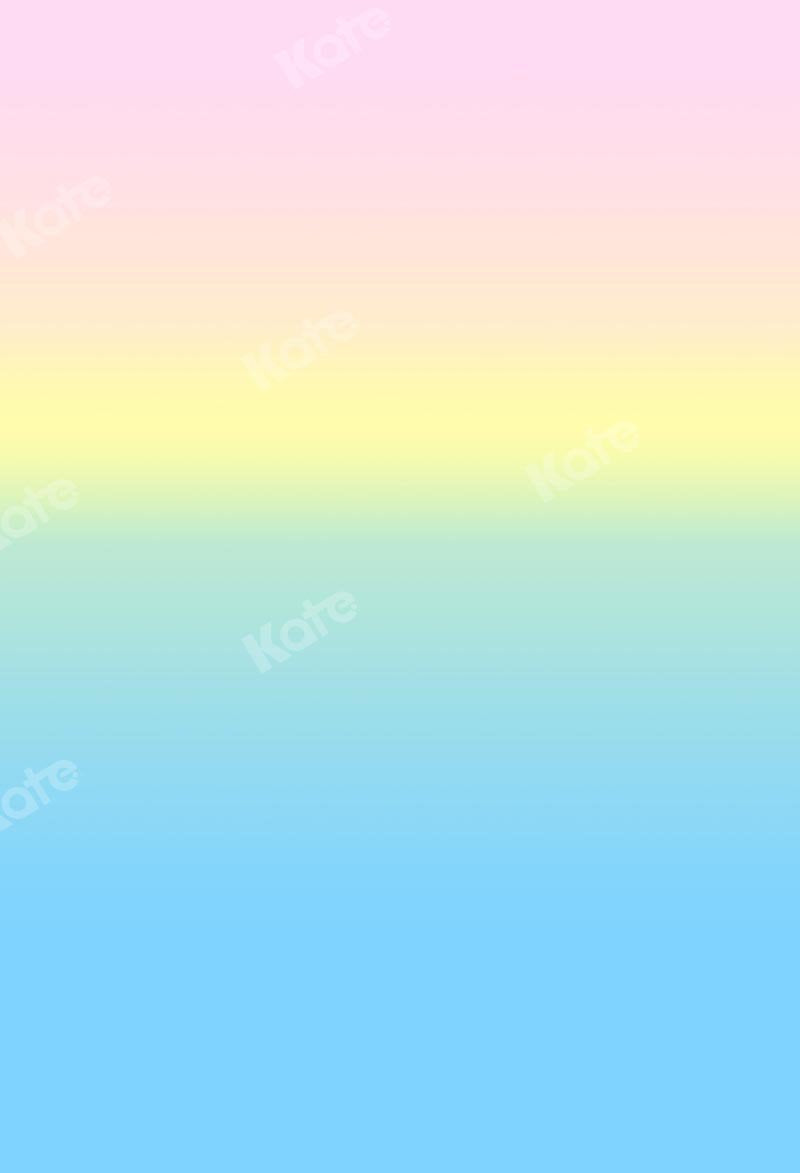 Kate Abstrakter rosa Farbverlauf-gelber bis hellblauer Hintergrund  Ombre