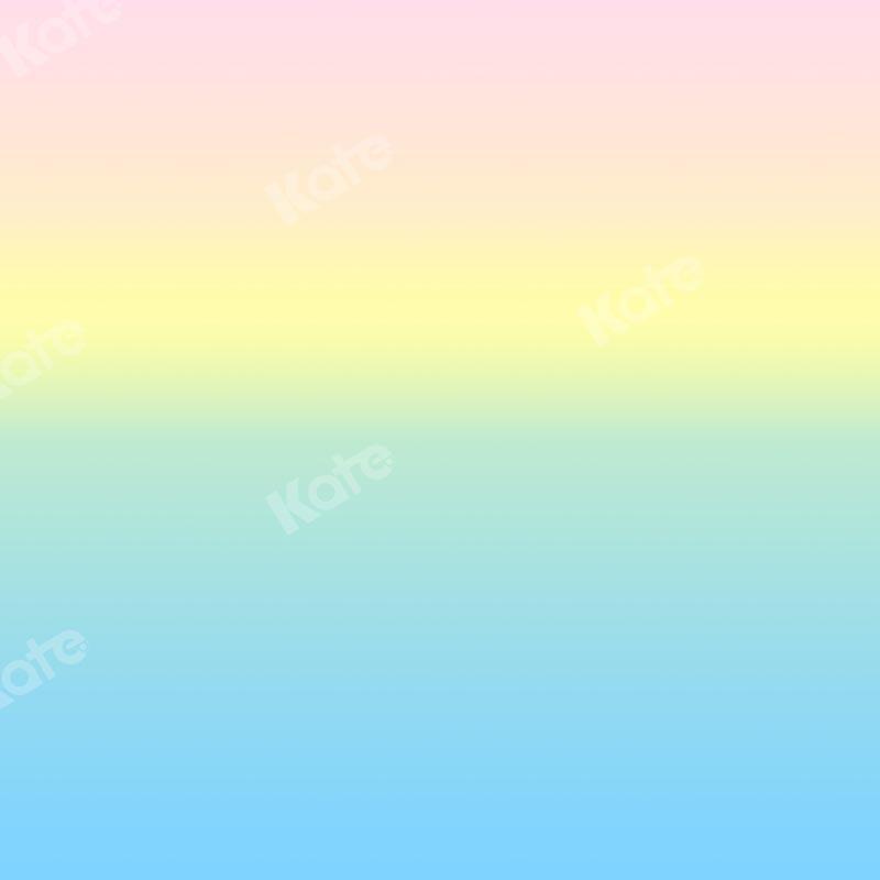 Kate Abstrakter rosa Farbverlauf-gelber bis hellblauer Hintergrund  Ombre