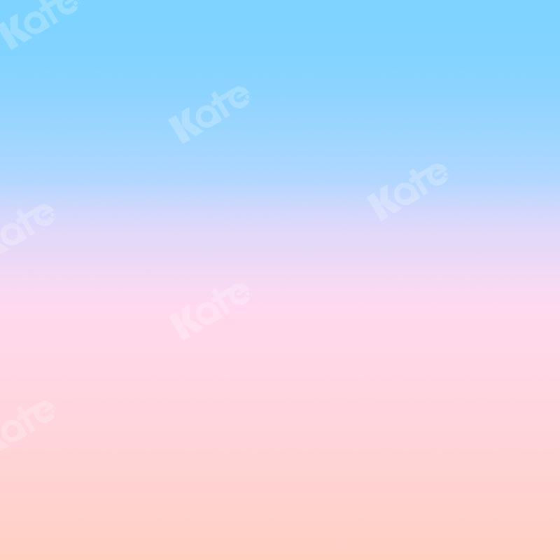 Kate Abstrakter babyblauer Farbverlauf-Pfirsich-Hintergrund Ombre - Kate Backdrop.de
