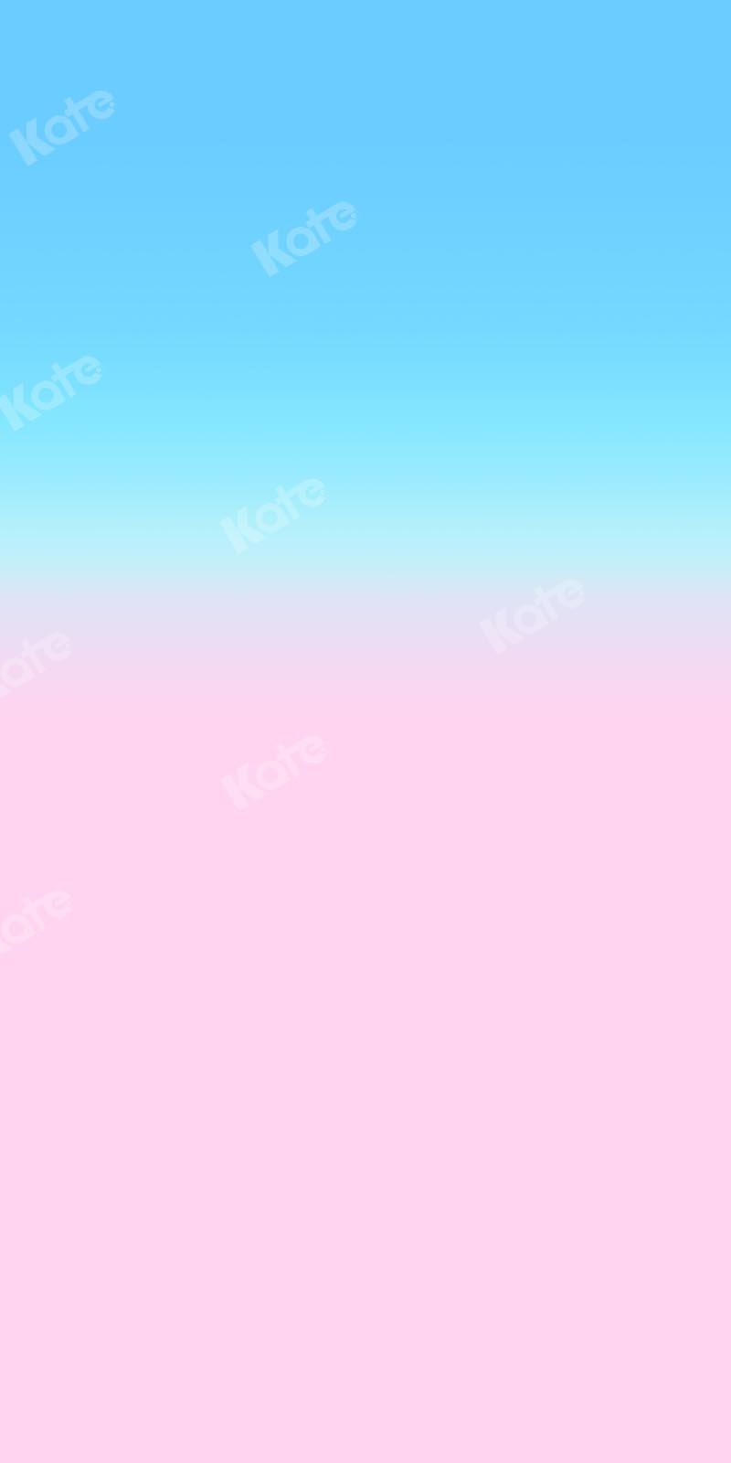 Kate Abstrakter babyblauer Farbverlauf-rosa Hintergrund Ombre