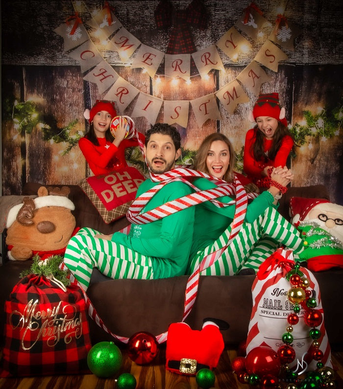 Kate  Retro Weihnachten Holz Hintergrund  von AAE Photography - Kate Backdrop.de