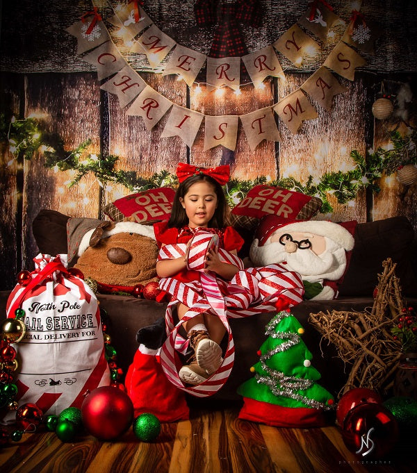 Kate  Retro Weihnachten Holz Hintergrund  von AAE Photography - Kate Backdrop.de