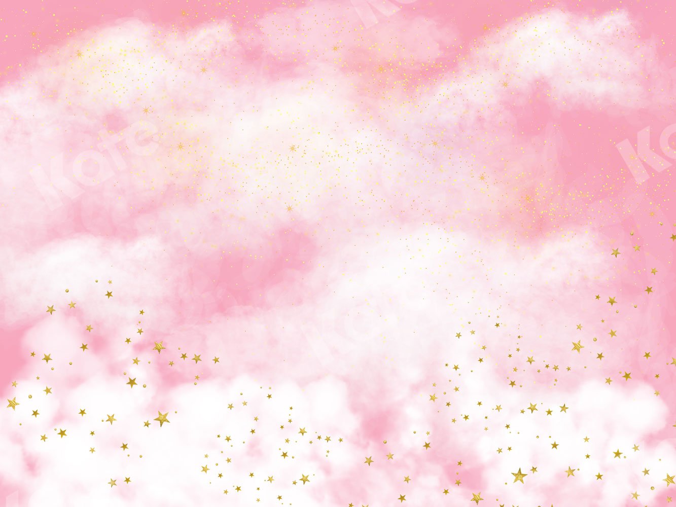 Kate Cake Smash Hintergrund rosa Wolken mit Sternen von JS Fotografie entworfen - Kate Backdrop.de