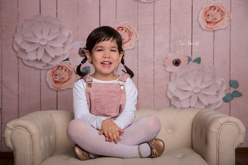 Kate Beiger Holzfußboden und Blumen-Hintergrund für Fotografie entworfen von Jerry_Sina - Kate Backdrop.de