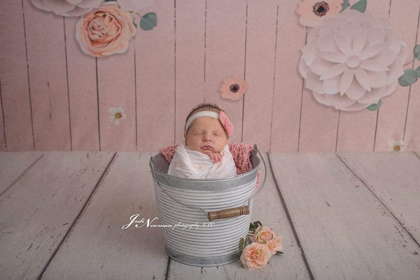 Kate Beiger Holzfußboden und Blumen-Hintergrund für Fotografie entworfen von Jerry_Sina - Kate Backdrop.de