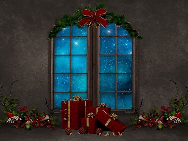 Weihnachtsgeschenk-Dekorations-Fenster-Hintergrund